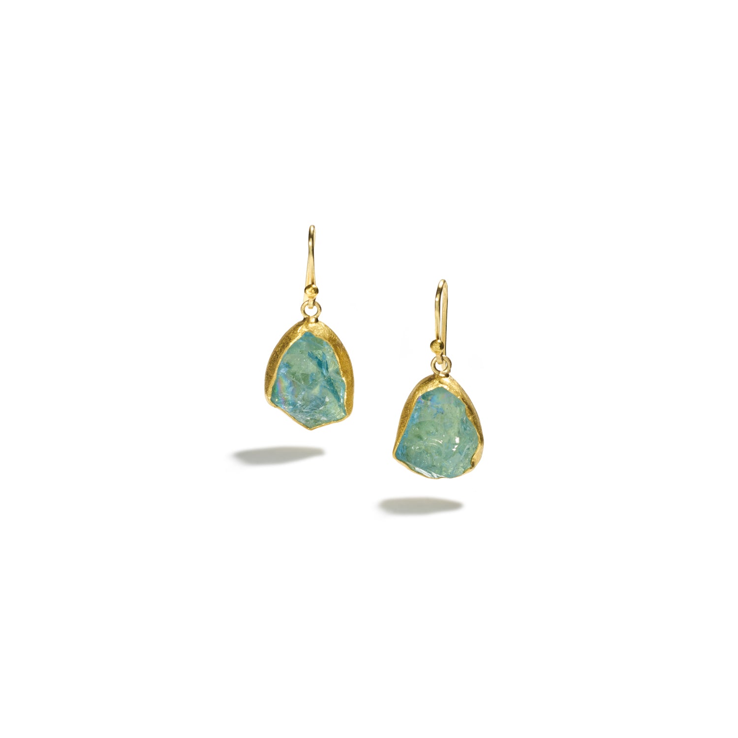 Rough Aquamarine Drop Earrings