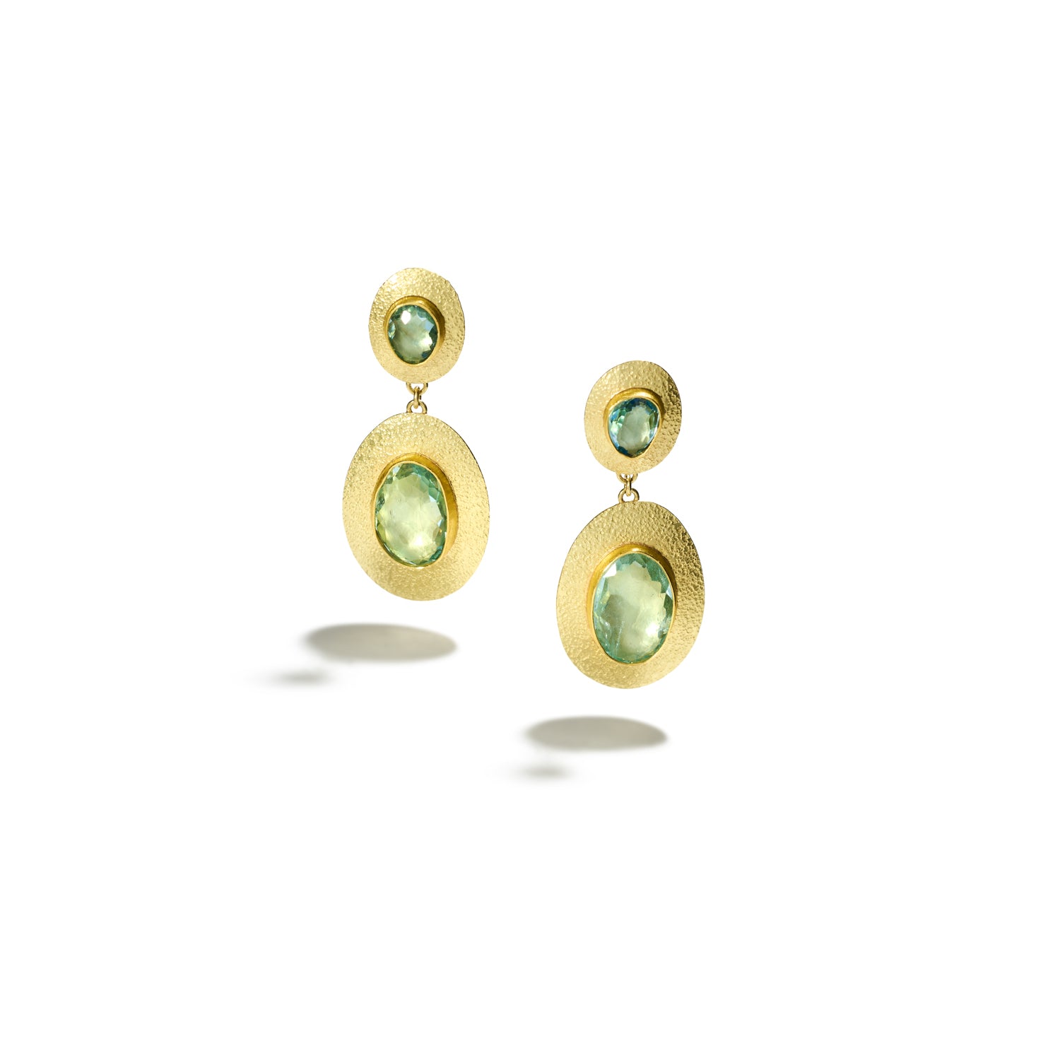 Aquamarine Oval Earrings