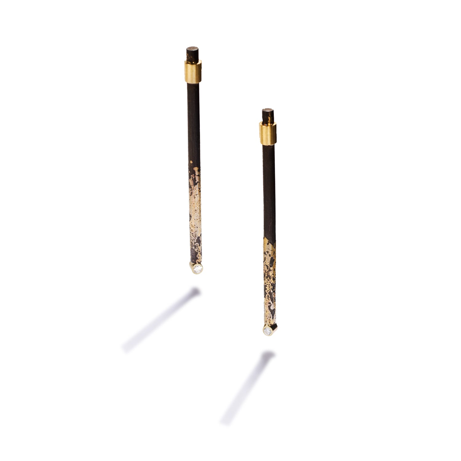 Medium Diamond Stick Earrings