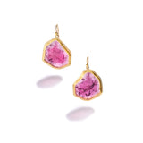 Pink Watermelon Tourmaline Earrings