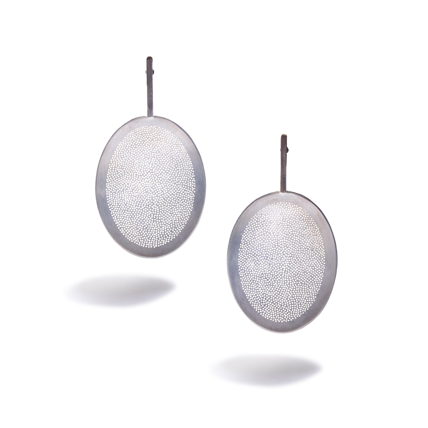 Large Perforated Oval Earrings