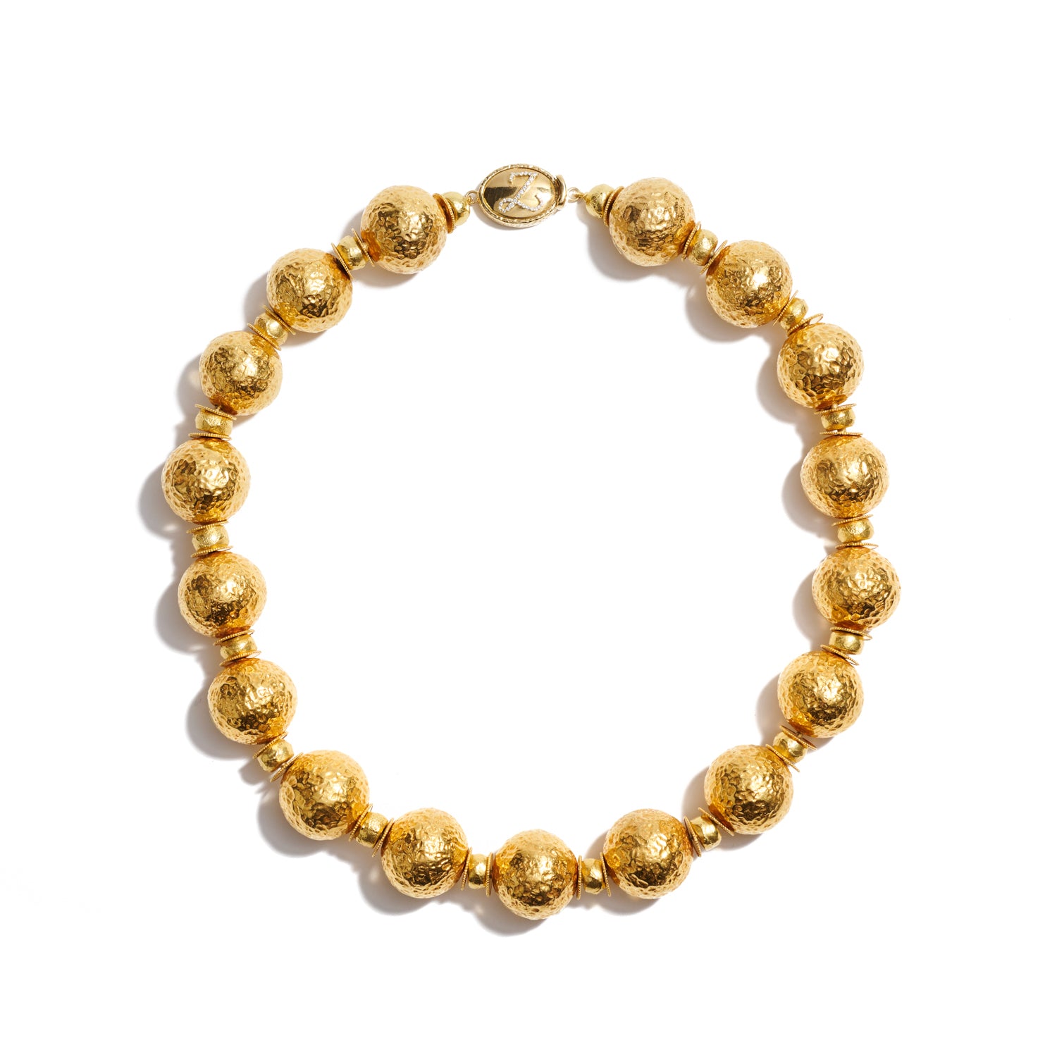 Large Gold Ball Necklace