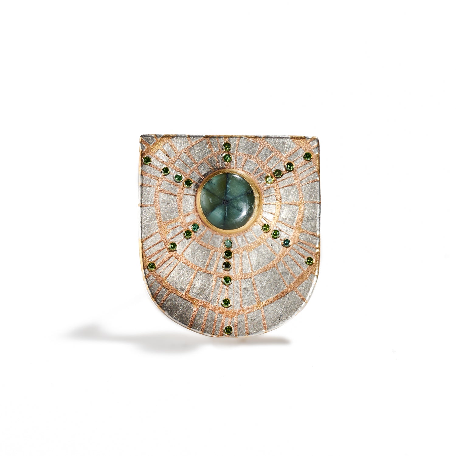 Columbian Trapiche Emerald Pin/Pendant