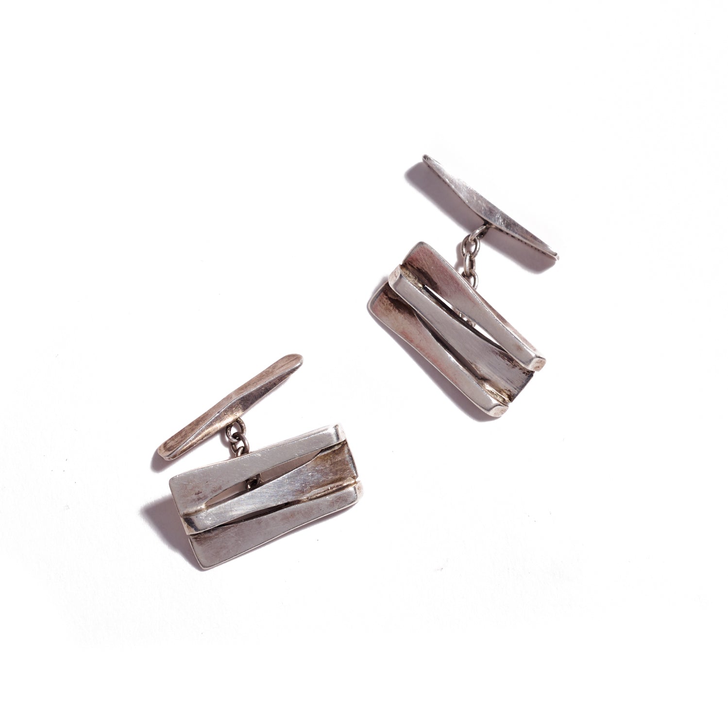 Sterling Silver Paddle Cufflinks II