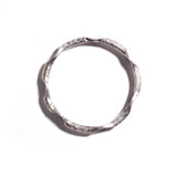 Round Hammered Sterling Silver Bracelet