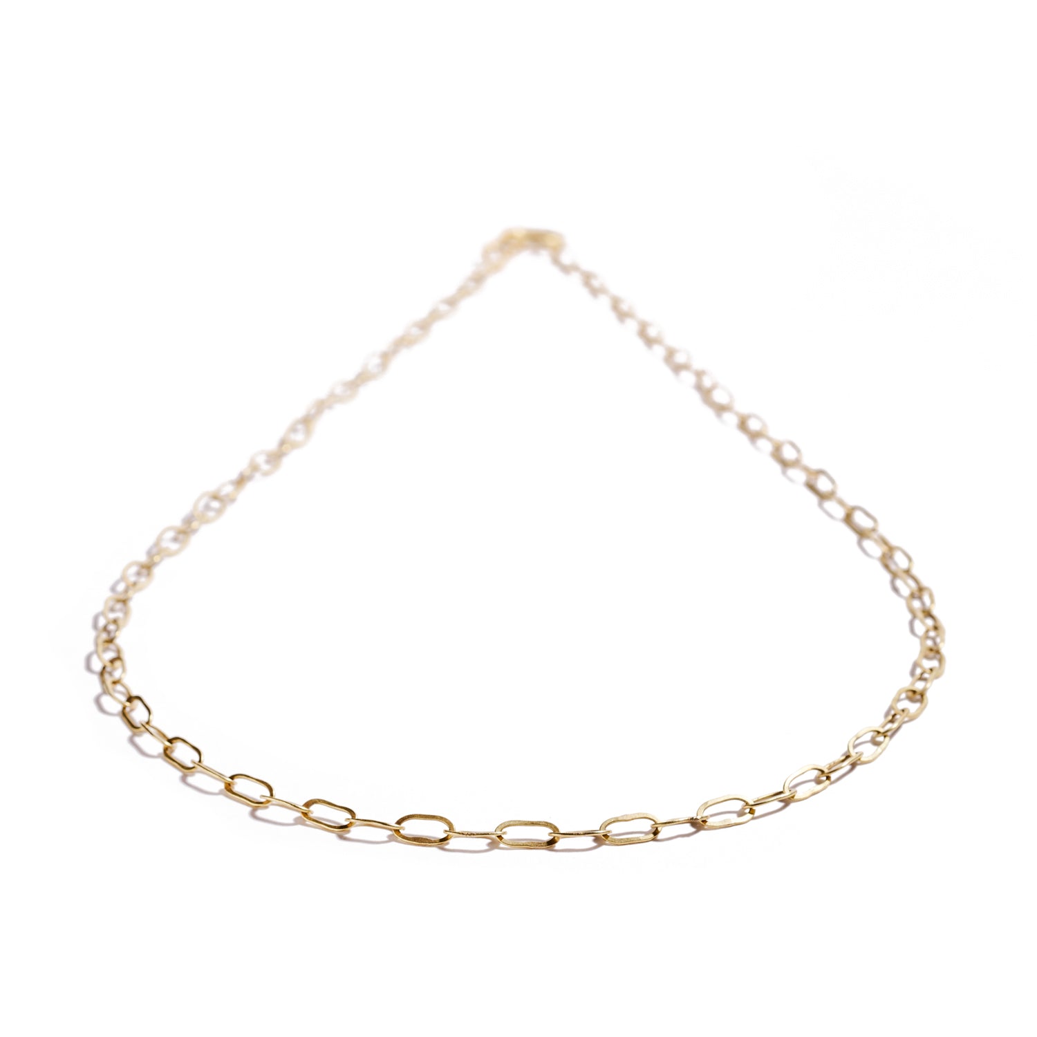 Gold Oval Link Necklace