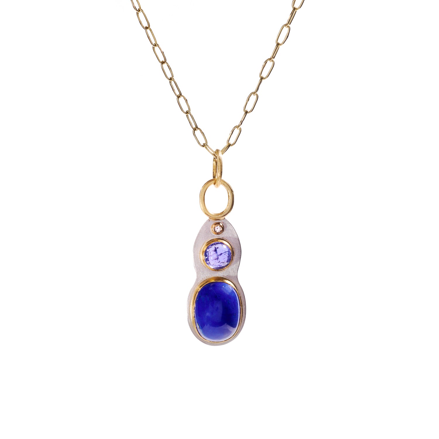 Lapis Lazuli and Tanzanite Pendant