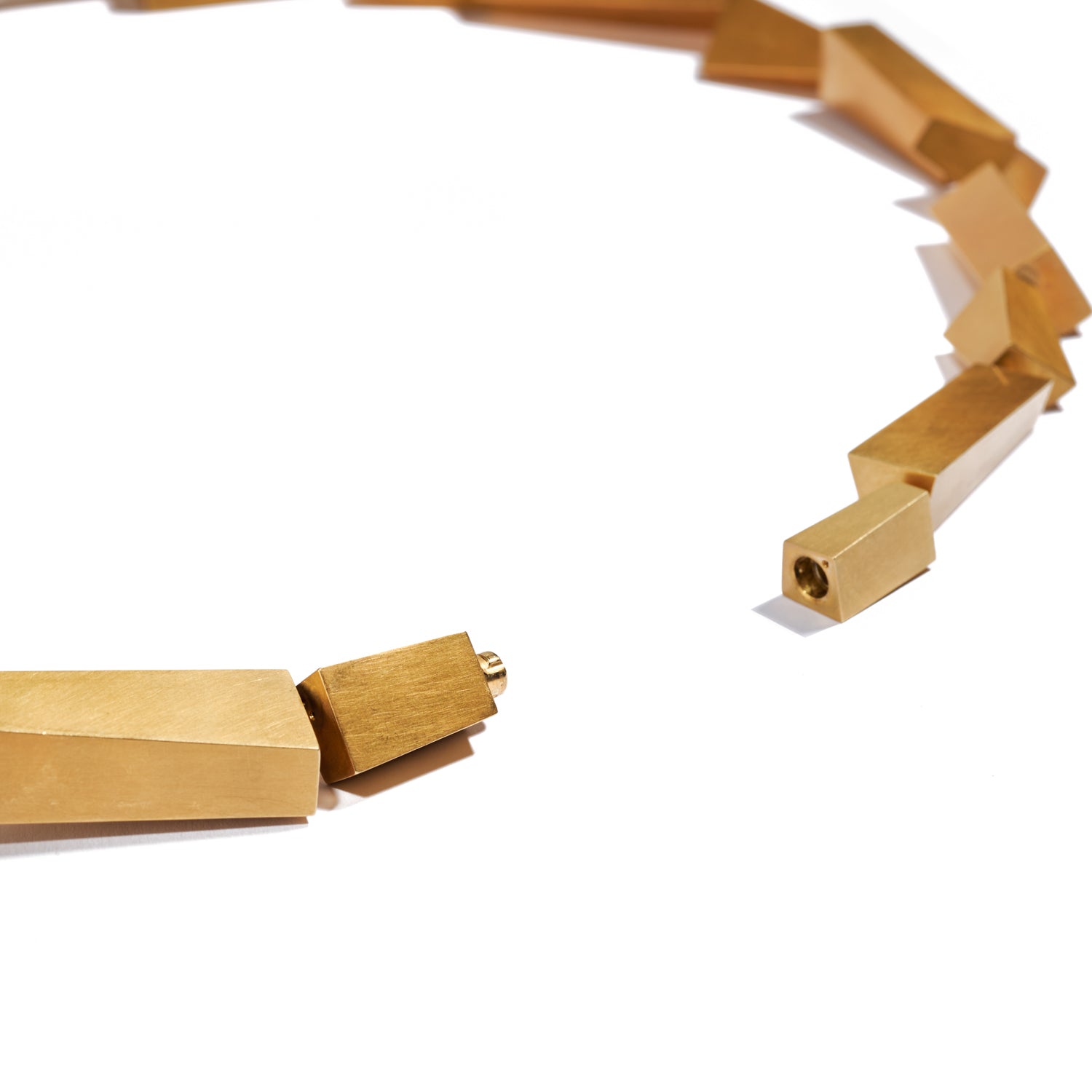 Geometrical Gold Cube Necklace