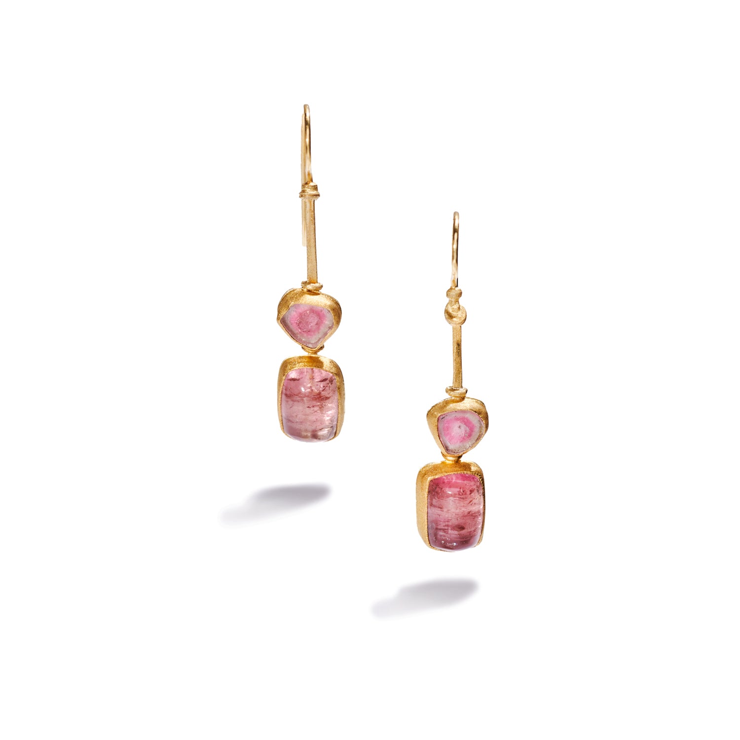 Pink Tourmaline and Gold on Wire