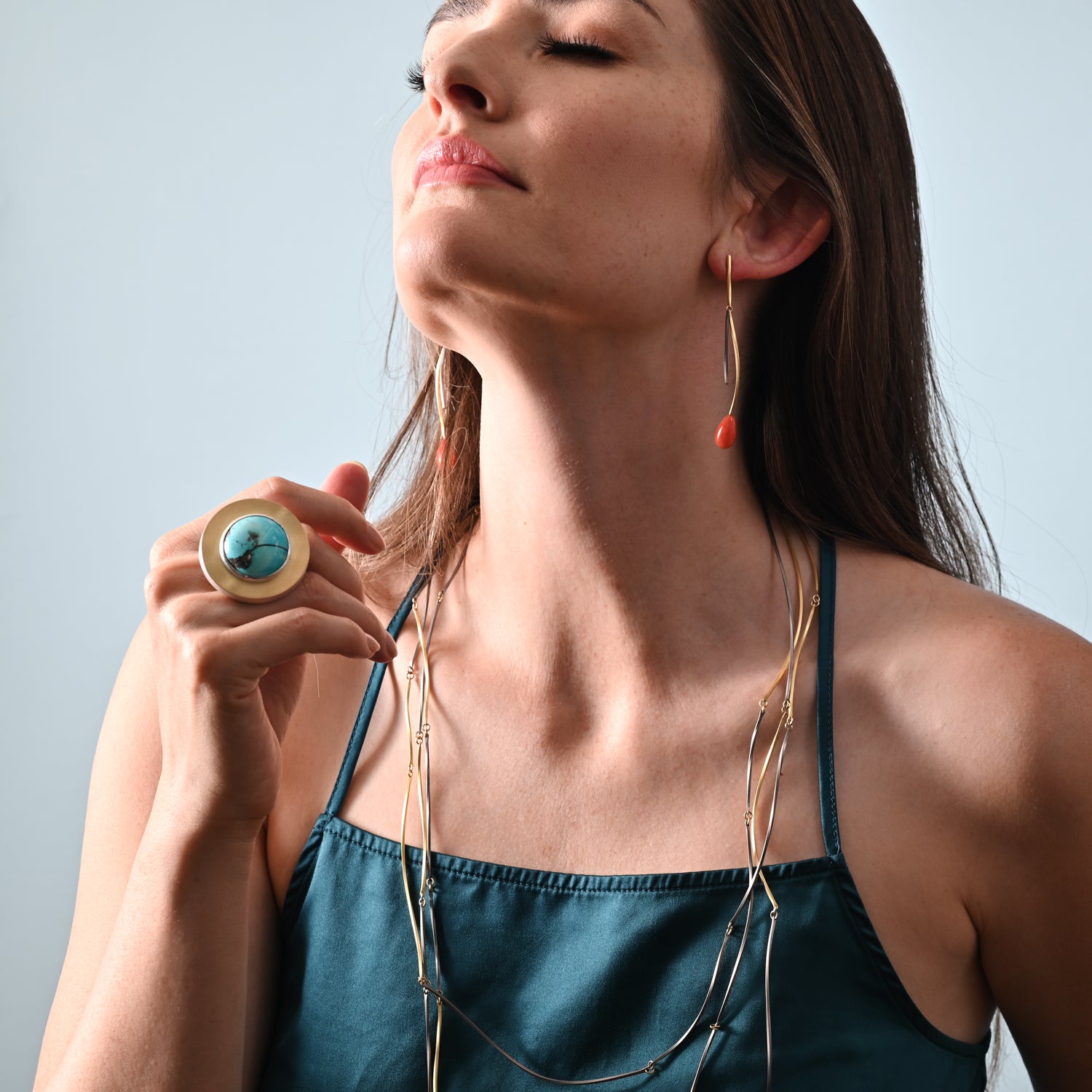 Tibet Turquoise Ring ~ 37mm