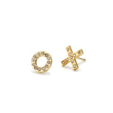 Gold "XO" Earrings