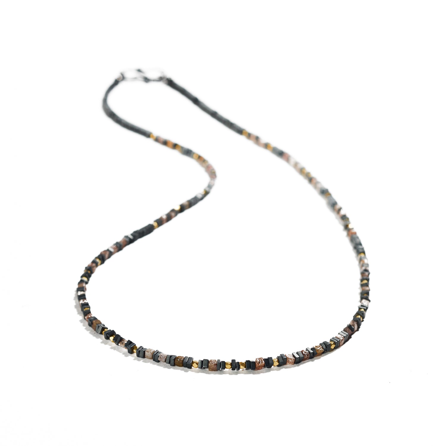 Raw Brown Diamond Beaded Necklace II