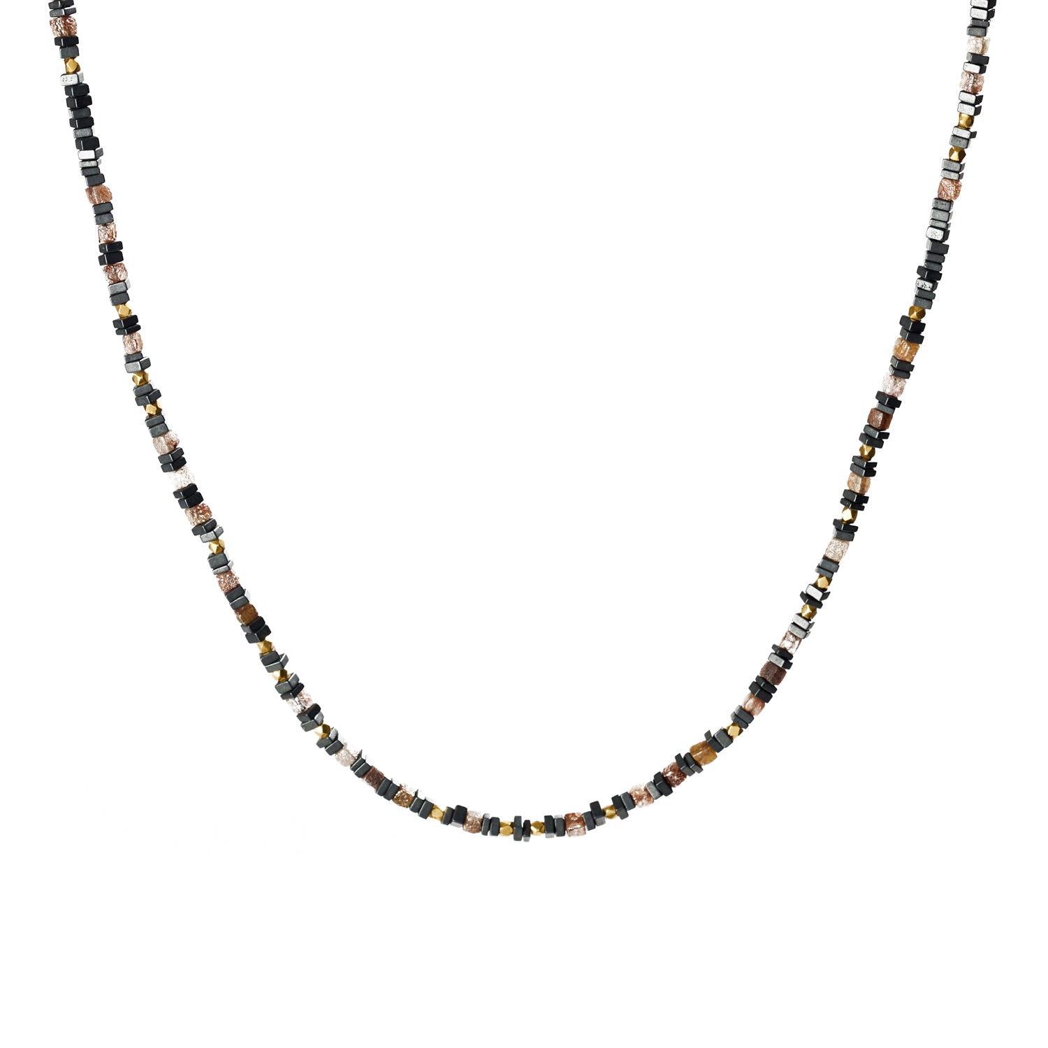 Raw Brown Diamond Beaded Necklace II