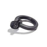 Relaxed Black Diamond Knot Ring