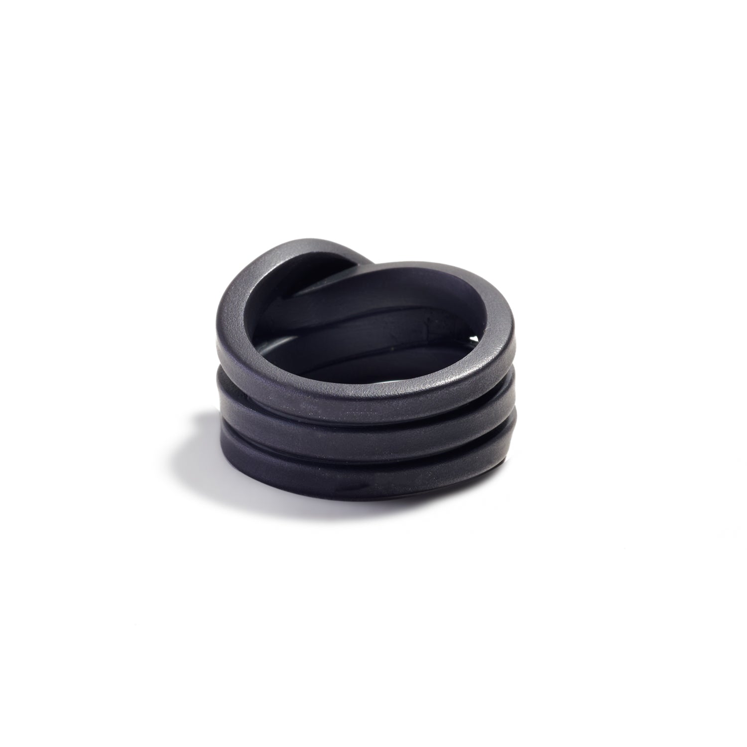 Three Time Maritime Ring in Black