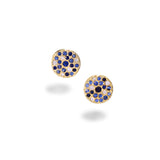 Blue Sapphire and White Diamond Studs