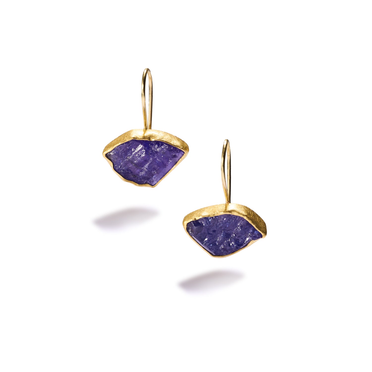 Rough Tanzanite Earrings