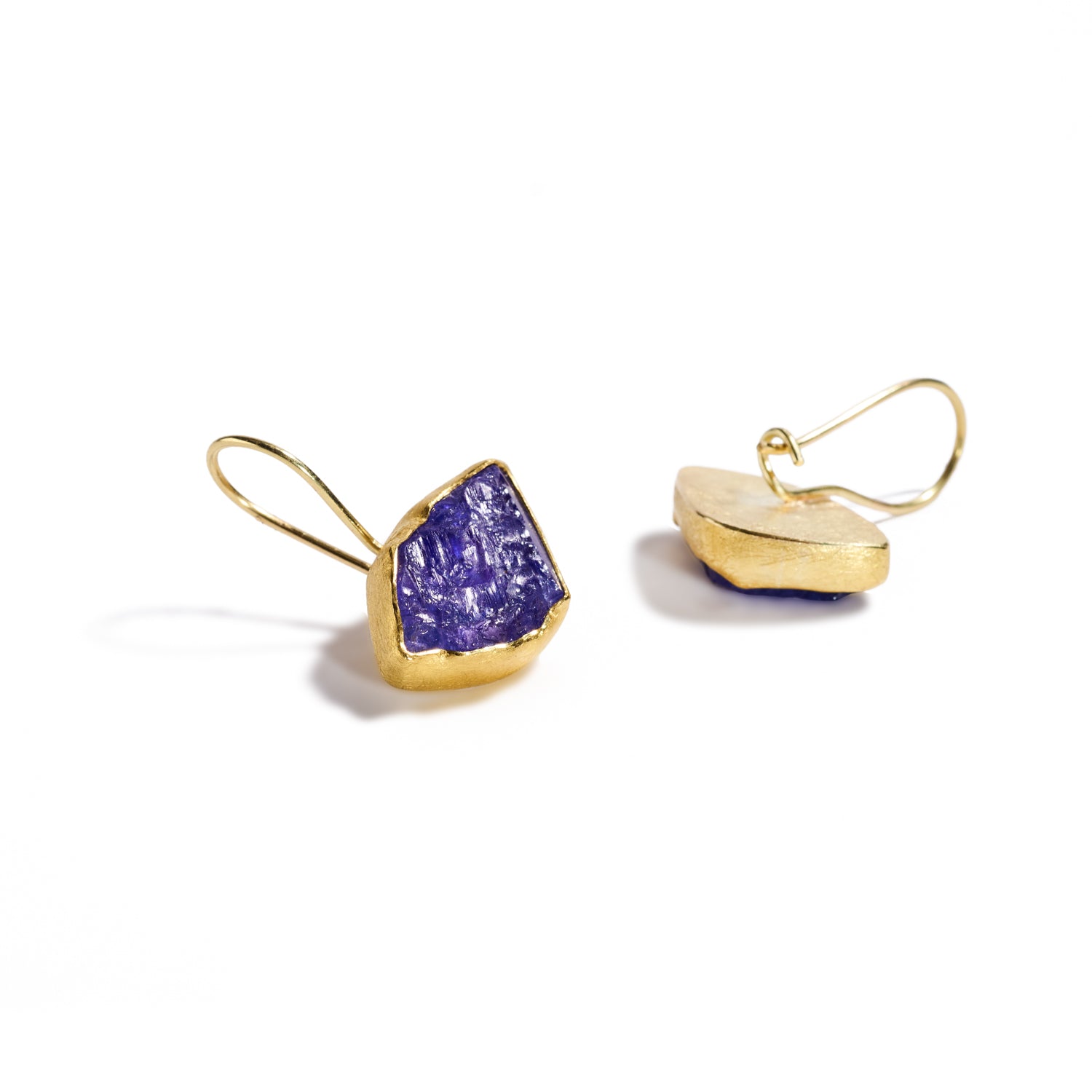 Rough Tanzanite Earrings