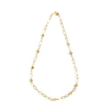 Raw Diamond and Gold Necklace