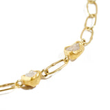 Raw Diamond and Gold Necklace