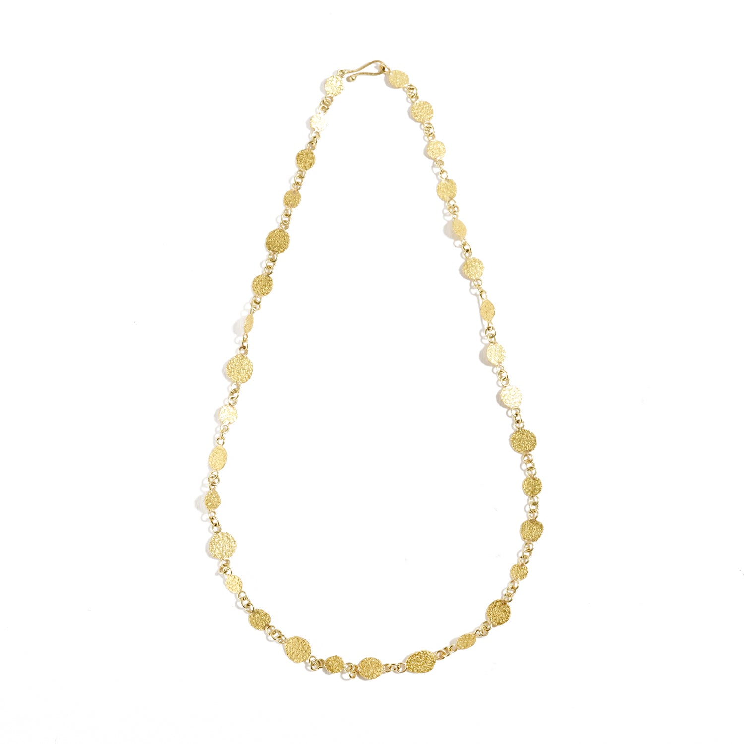 Silk Textured Gold Necklace