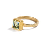 Solitaire Aquamarine Ring