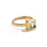 Solitaire Aquamarine Ring