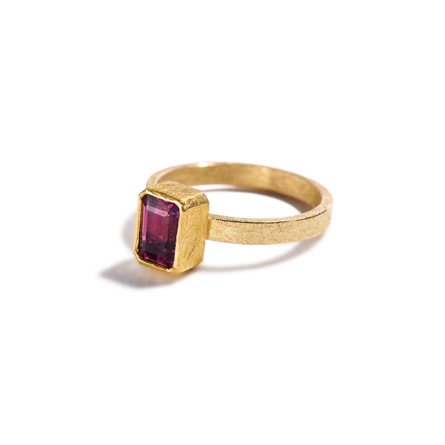 Pink Faceted Tourmaline Ring