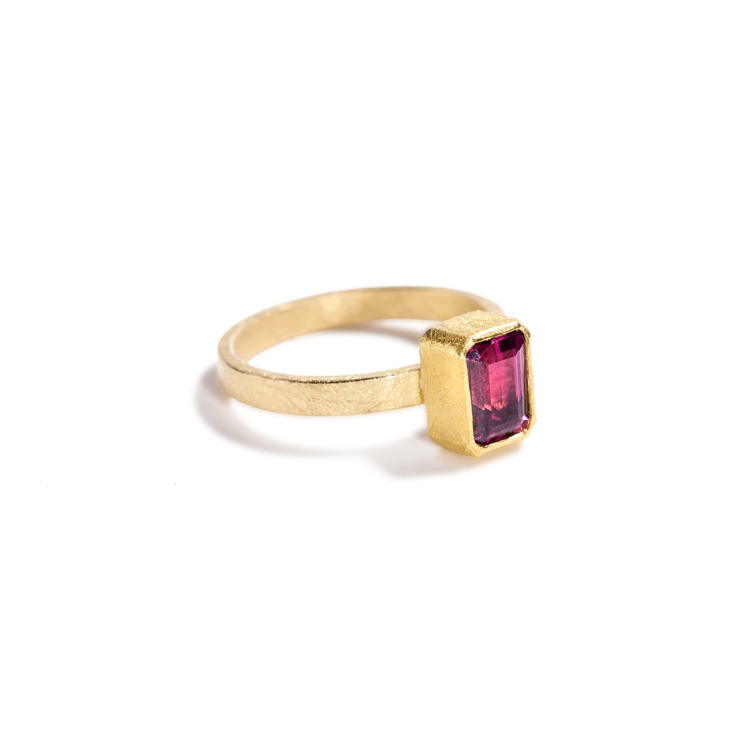 Pink Faceted Tourmaline Ring