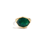 Faceted Emerald Ring