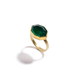 Faceted Emerald Ring