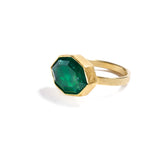 Faceted Emerald Ring