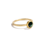 Round Green Tourmaline Ring