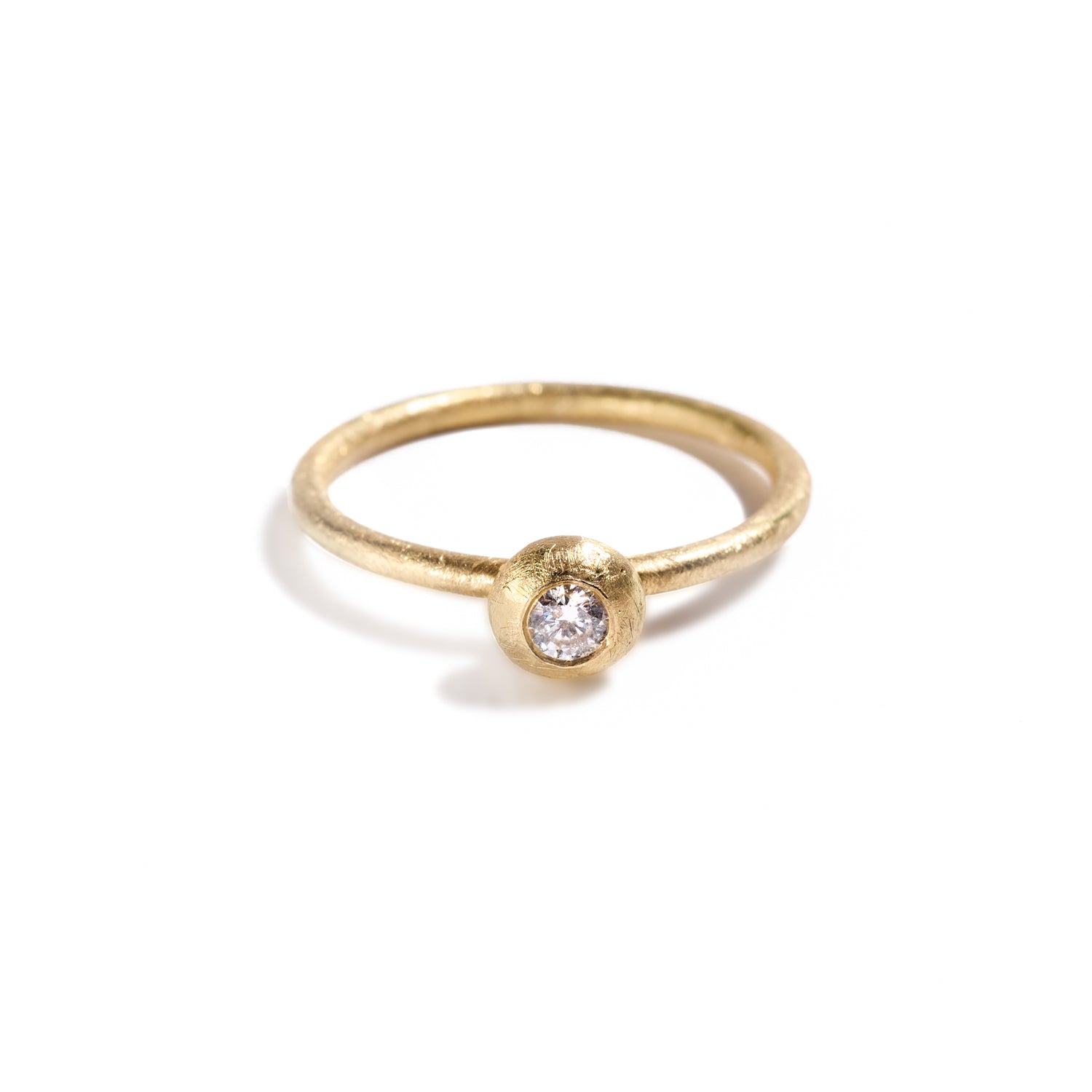 Petite Solitaire Diamond Ring