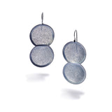 Large Perforated Double Dome Drop Earrings