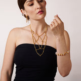 Gold & Brown Diamond Briolette Necklace