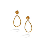 Gold Teardrop Loop Earrings