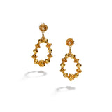 Gold Bead Teardrop Earrings