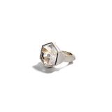 Rock Crystal and Pyrite Ring