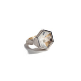 Rock Crystal and Pyrite Ring