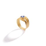 Blue Sapphire Cornflower Ring