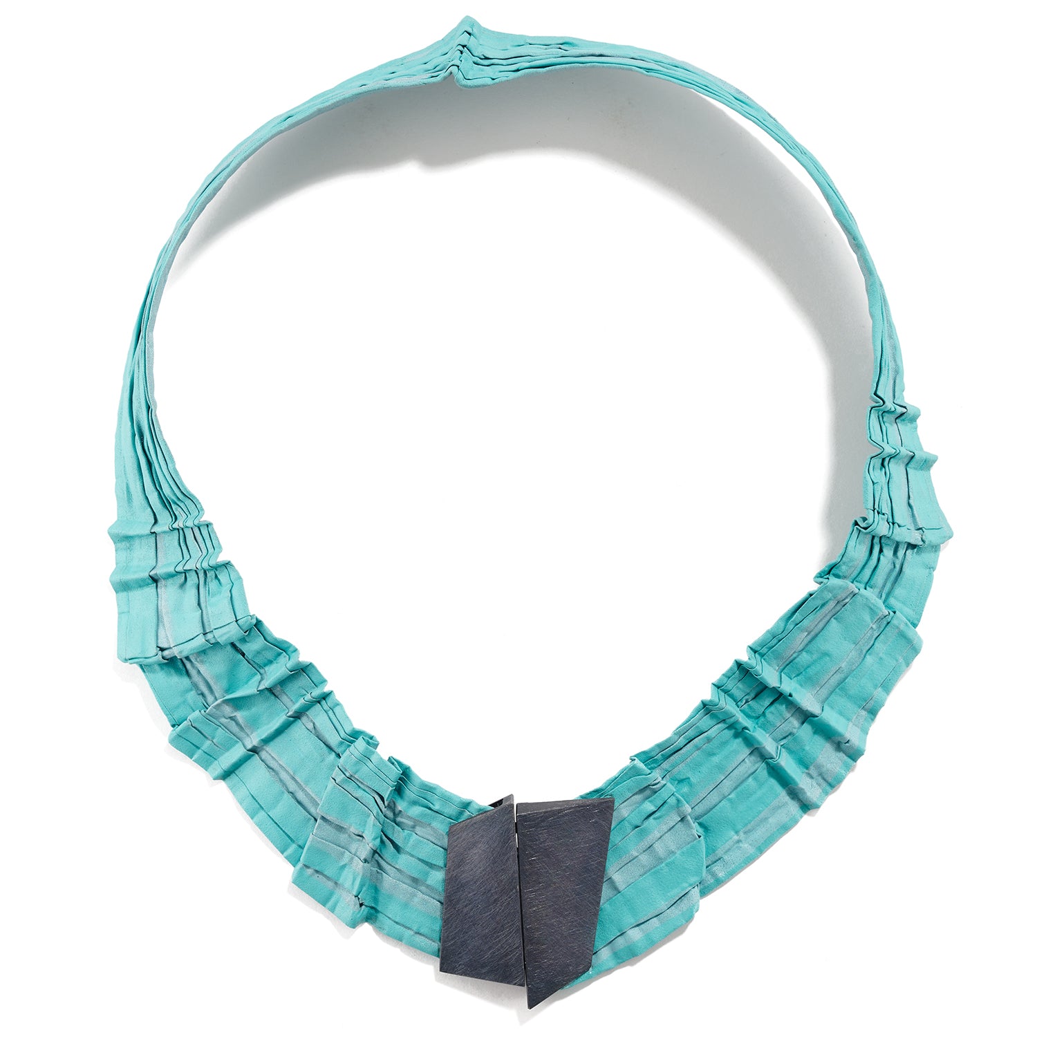 Wave Mesh Necklace in Turquoise